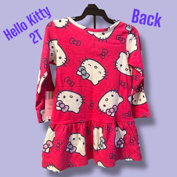 {Kid's} NWT Hello Kitty Dress~ 2T~ Hot Pink (C18) - Picture 2 of 4